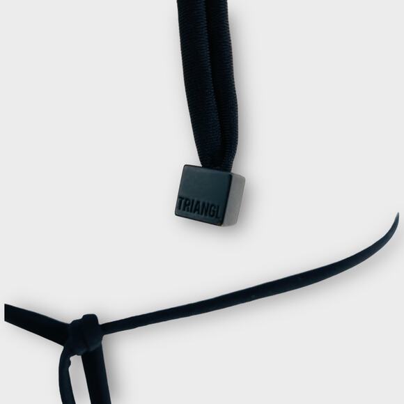 Triangl Neoprene Scuba Neon Orange Triangle String Tie Bikini Top Small - Picture 5 of 9